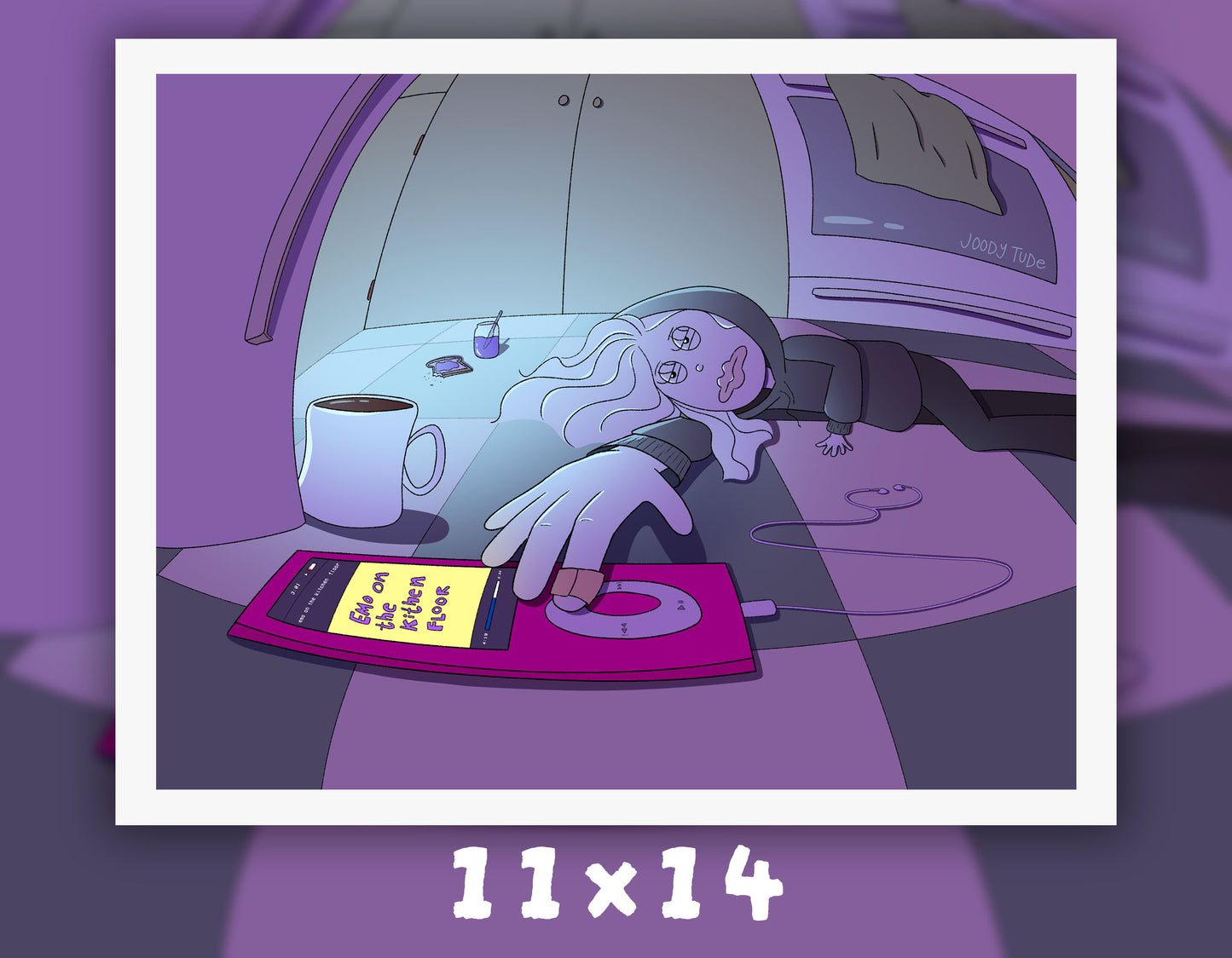 Emo on The Kitchen Floor Art Print