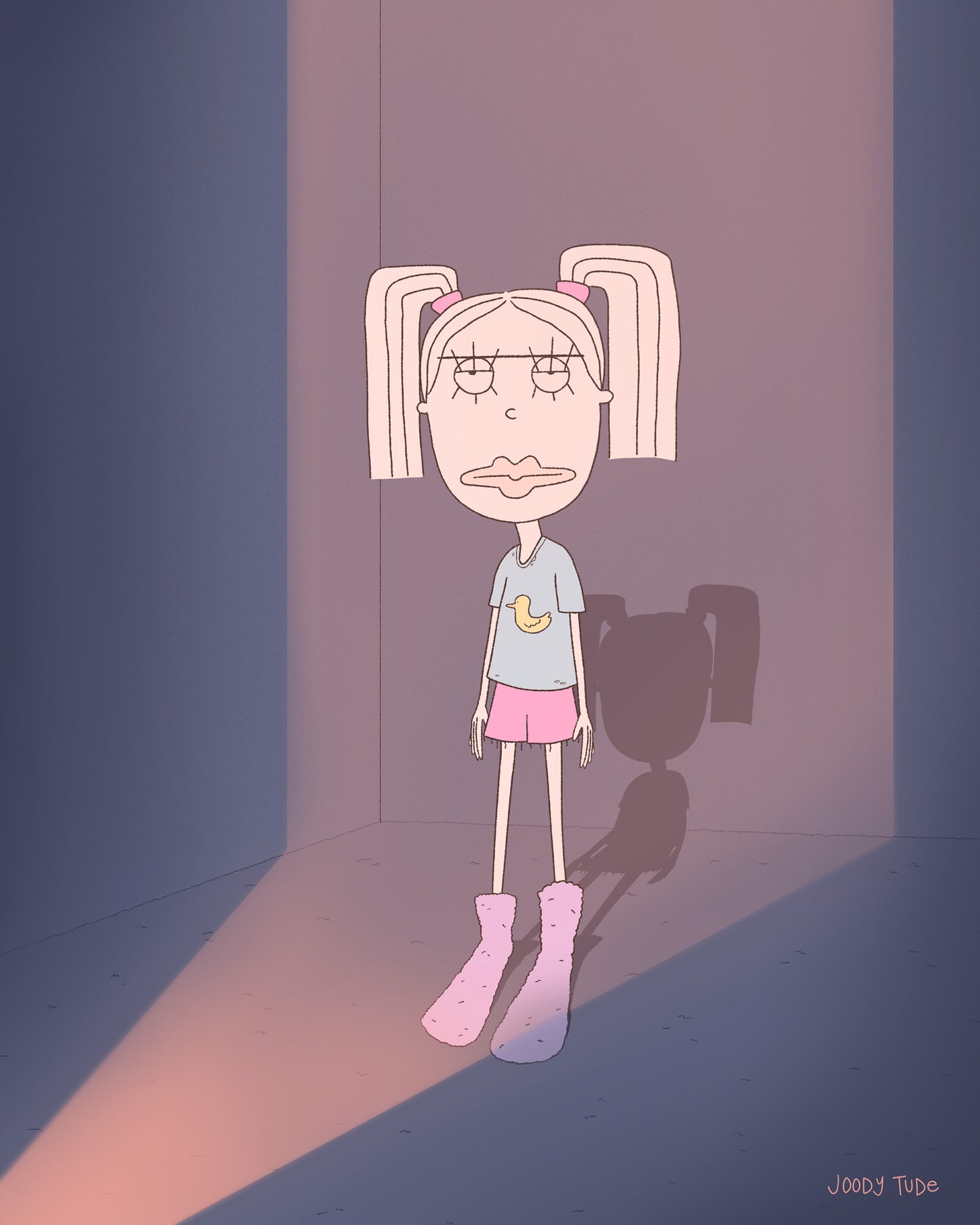 Pigtail Princess Art Print