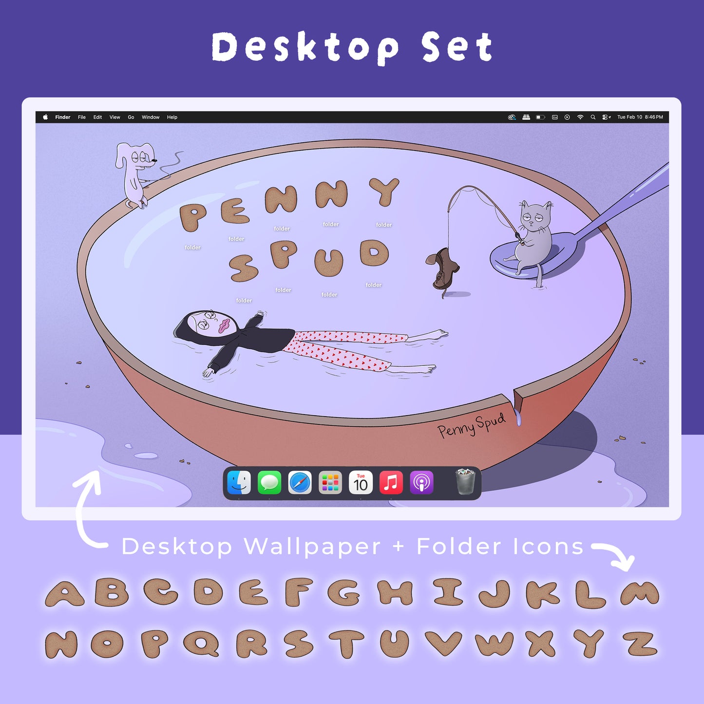 Penny Spud Desktop Set